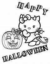 Kitty Halloween Hello Coloring Pages Pumpkin Printable Devil Colouring Part Color Drawing Prince Handsome Draw Getdrawings Popular sketch template