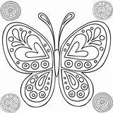 Mandalas Mariposa Papillon Coloriages sketch template