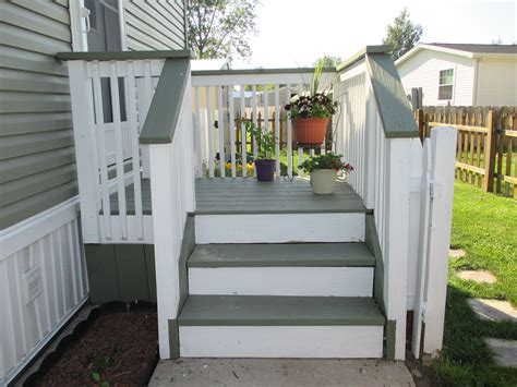 side entrance deckporch  stained   behr solid color deck stains   project