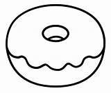 Donut Doughnut Kolorowanka Dunkin Pinclipart Druku Beignet Template Rosquilla Campfire Middle Malowankę Wydrukuj sketch template