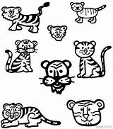 Tiger Coloring Face Pages Drawing Baby Kids sketch template