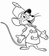 Coloring Timothy Mouse Walt Disney Pages Characters Fanpop Wallpaper Dumbo sketch template
