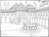 Monuments Alhambra sketch template