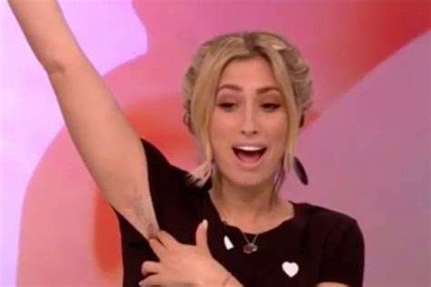 stacey solomon praised after unveiling hairy armpits and legs daily star