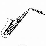 Saxophone Sassofono sketch template
