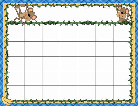 preschool calendar templates   preschool calendar clipart