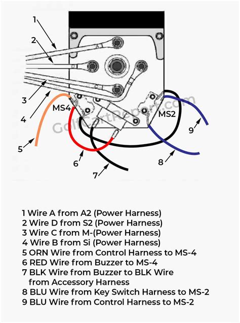 ezgo  reverse switch wiring diagram colored diagram