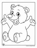 Bear Coloring Cute Polar Activities Kids sketch template
