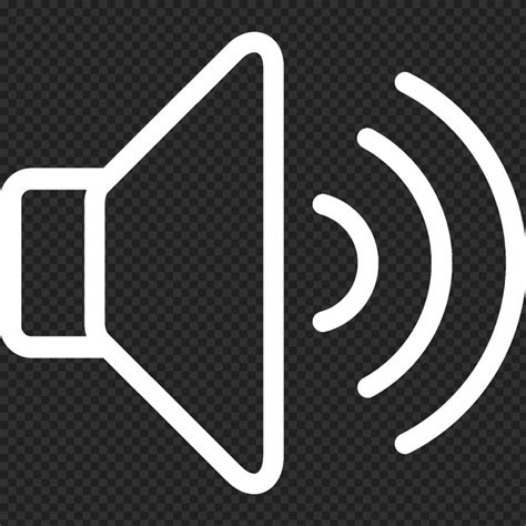 png sound speaker outline white icon citypng