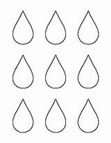 Printable Raindrop Pattern Templates Template Small Coloring Drops Outline Rain Patterns Stencils Cut Drop Crafts Print Stencil Raindrops Use Large sketch template
