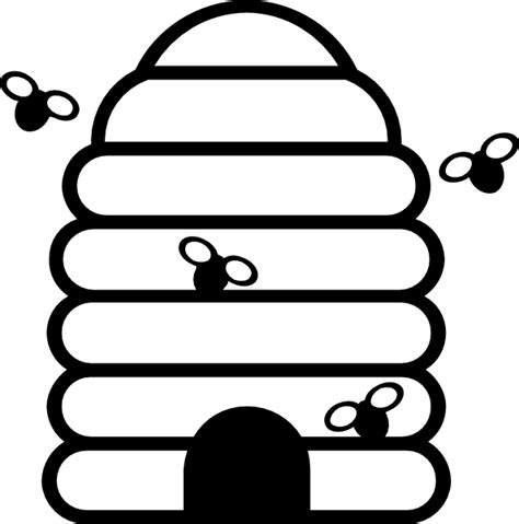 simple beehive art clip art  clkercom vector clip art