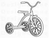 Tricycle Trike Wheeler sketch template