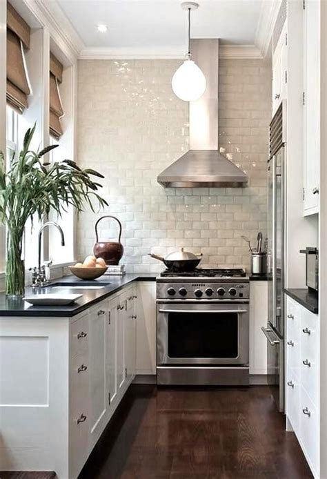 stylish  functional super narrow kitchen design ideas digsdigs