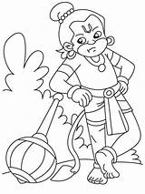 Hanuman Coloring Pages Bal Angry Colouring Kids Color Printable Print Getdrawings Getcolorings sketch template