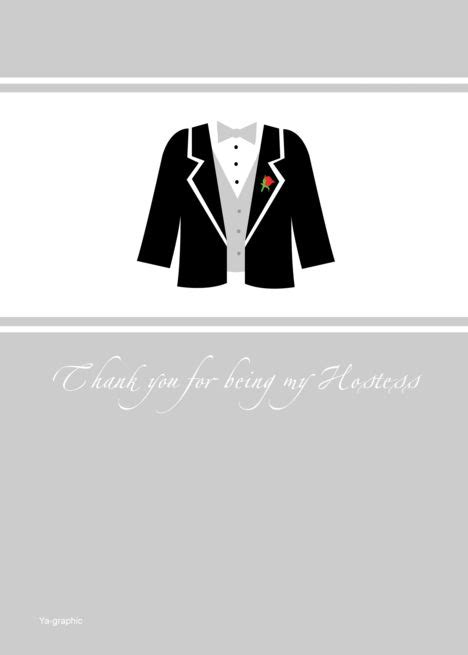 Thank You For Being My Hostess Elegant Tux Card Ad Sponsored