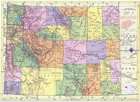wyoming map instant   printable map vintage etsy