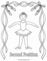 Ballet Coloring Pages Kids Position Dance 2nd Baby Positions First Color Crafts Second Book Dancers Para Sheets Camp Colorear Colouring sketch template