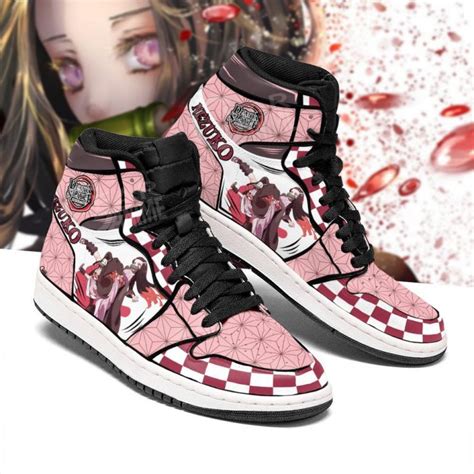 nezuko shoes boots skill demon slayer anime sneakers fan gift idea