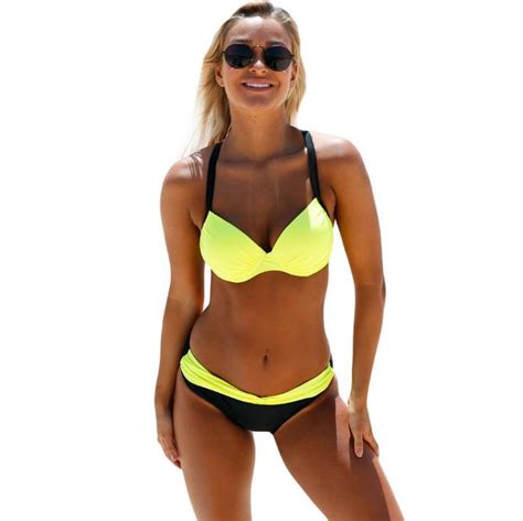 Sexy Brazilian Bikinis Women Swimsuit 2018 Padded Beach Wear Halter