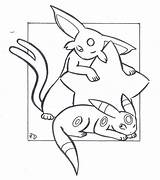 Espeon Coloring Umbreon Pages Pokemon Lineart Fluna Star Getcolorings Printable Getdrawings Color Deviantart Pag sketch template