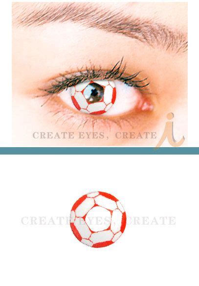 Viva La Football ♥ Red Soccer Cosmetic Contact Lenses Heavenlycreates