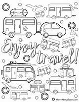 Camper Coloring Color Pages Retro Caravan Printables Merryabouttown Campers Camping Print Colouring Printable Pdf Enjoy Vintage Trailers Popular sketch template