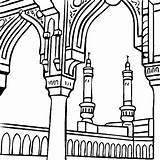 Mecca Mecque Masjid Thecolor Getdrawings sketch template