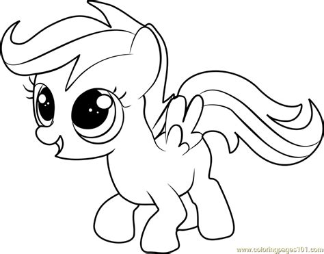 scootaloo coloring page  kids    pony friendship