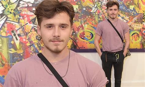brooklyn beckham indulges his passion for art as he attends the vip preview of a new exhibition