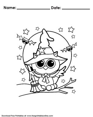 owl halloween coloring pages  printable