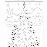 Christmas Dots Connect Printable Kids Coloring Dot Pages Printables Print Activities Printablee Spoonful sketch template