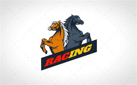 spectacular racing horse mascot logo  sale lobotz