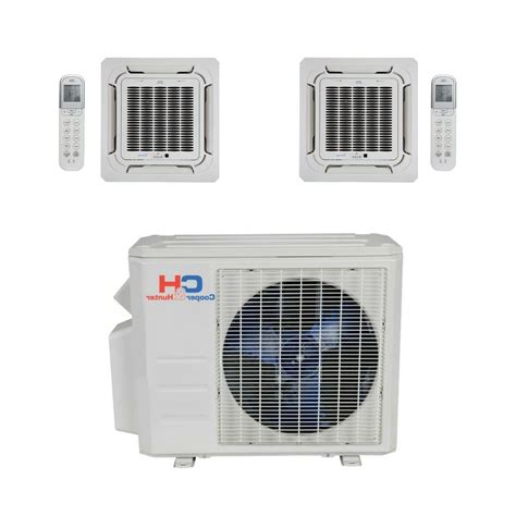 Dual 2 Zone Ceiling Cassette Mini Split Air