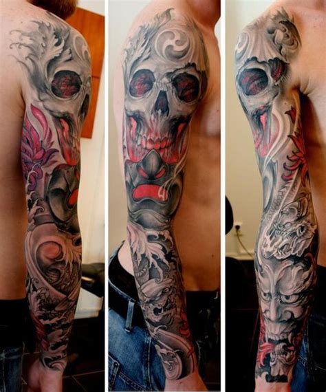 Skull And Sea Demons Tattoo Sleeve Best Tattoo Ideas Gallery
