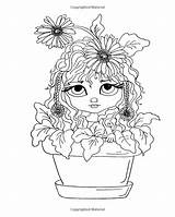 Coloring Pages Sunshine Lacy Amazon Flower Book Pot Pretties Magical Volume Books Digi Stamps Christmas Colour Cute Adult Digital Choose sketch template