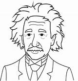Einstein Albert sketch template