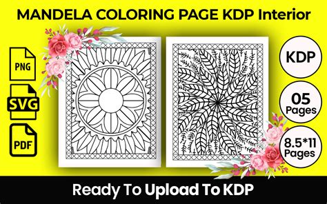 mandala coloring page graphic  kdp supervise creative fabrica