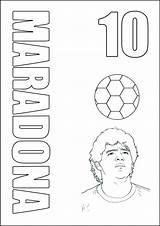Maradona Colorare Disegni sketch template