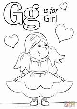 Coloring Pages Letter Girl Printable Paper Crafts sketch template