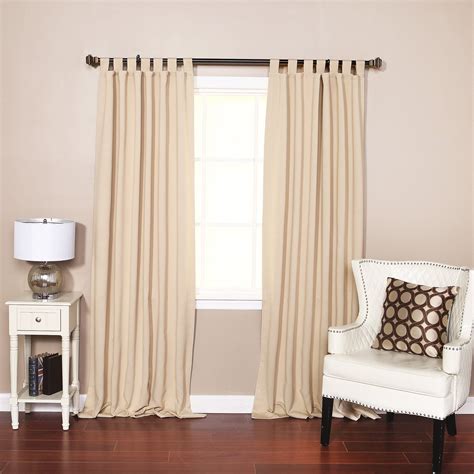 home fashion solid tab top blackout curtain panels tabtop