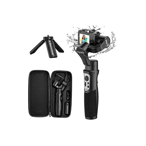 axis gimbal stabilizer handheld  gopro  action camera wtripod mount water resistance