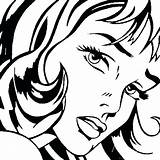Pop Coloring Pages Lichtenstein Roy Para Dibujos Color Arte Girl Comic Pintar Colouring Kids Paintings Imagen Stencil Getcolorings Printable Comics sketch template