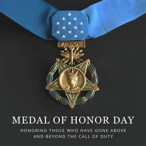 celebrating  heroes  national medal  honor day   medal
