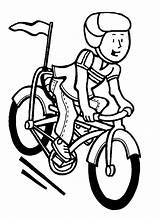 Bicicleta Andando Menino Colorironline Onlinecoloringpages sketch template