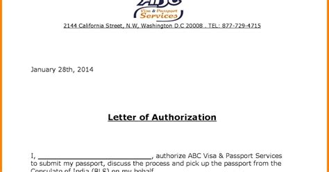 Athority Latter 25 Best Authorization Letter Samples