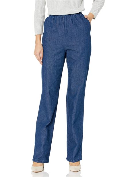cpokrtwso womens  cotton pull  pant  elastic waist jeans walmart canada
