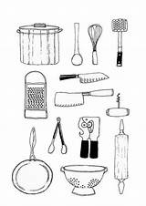 Peralatan Dapur sketch template