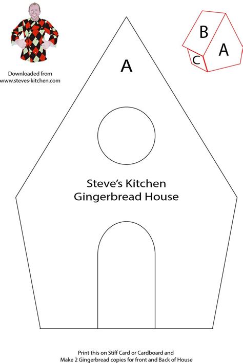 large gingerbread house template printable word searches