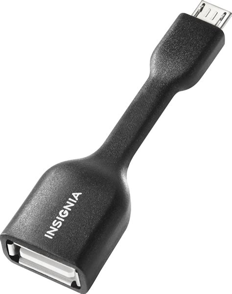 insignia otg    micro usb  usb type  adapter cable black