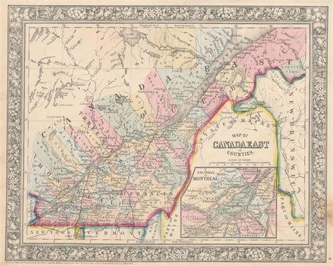 map  canada east  counties map  canada west  counties